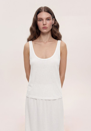 White jersey tank top